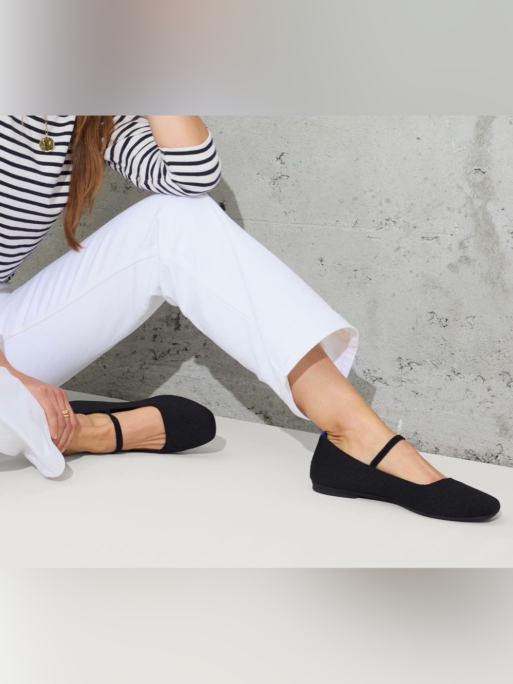 Rothy's The Max Square Mary  - Size 8.5 - black